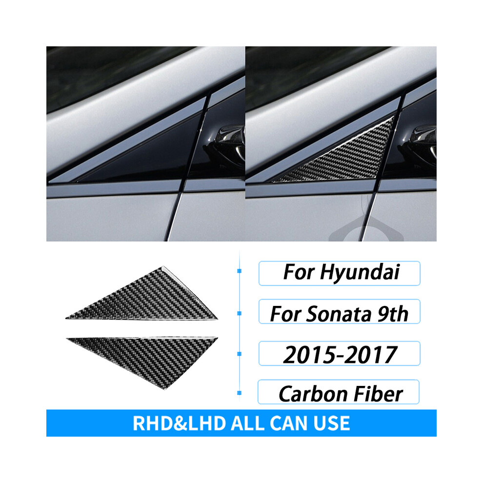 (49) For Hyundai Sonata 9Th 2015-2017 Carbon Fiber Gear Shift Window Lift Cd Storage Box Panel Suit Car Interior Decoration 9160443723582