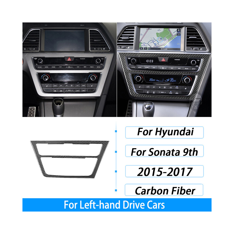 (8) For Hyundai Sonata 9Th 2015-2017 Carbon Fiber Gear Shift Window Lift Cd Storage Box Panel Suit Car Interior Decoration 9160443721724
