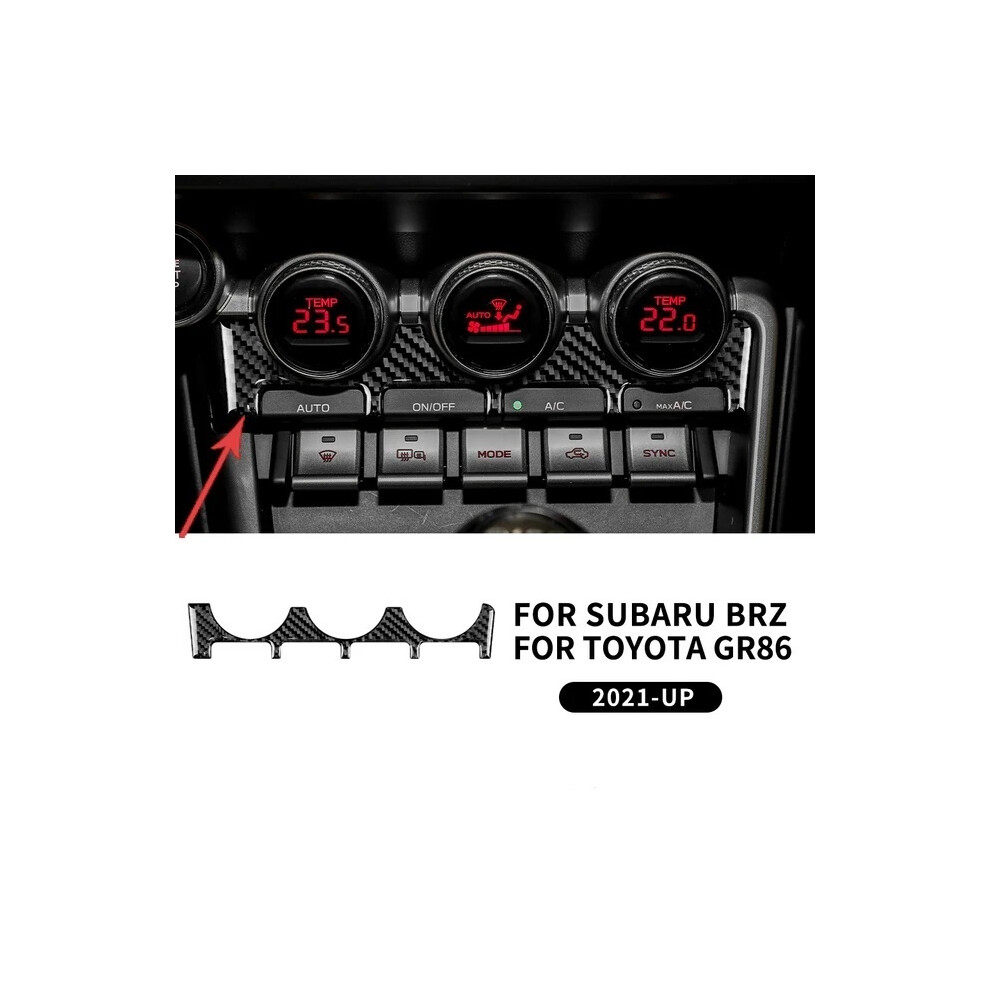 (Down For Lhd) Real Soft Carbon Fiber Sticker For Subaru Brz Toyota Gr86 2021 2022 2023 2024 Interior Trim For Rhd Lhd Decorative Black 9160443710865