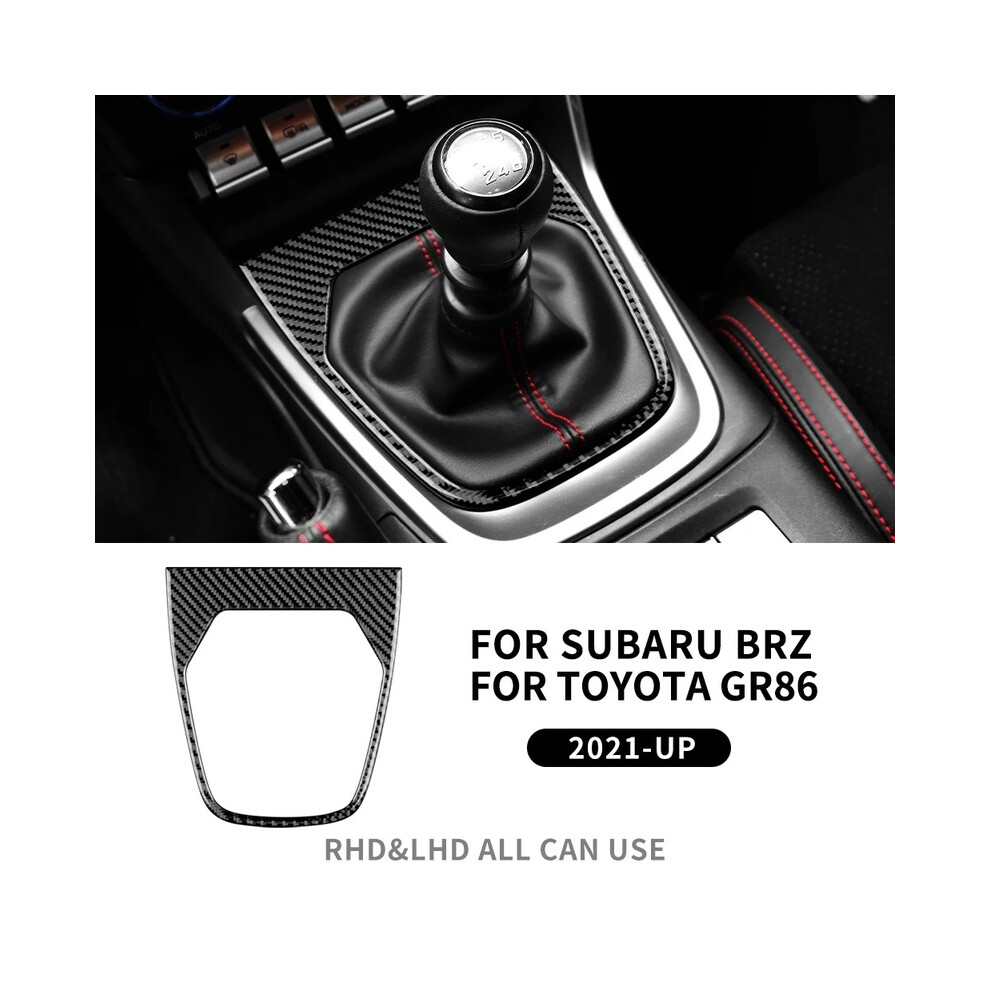 (Gear Shift Panel Bk, For Rhd) Real Soft Carbon Fiber Sticker For Subaru Brz Toyota Gr86 2021 2022 2023 2024 Interior Trim For Rhd Lhd Decorative 9160443716430