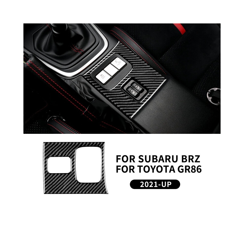 (Seat Heat Button Bk, For Lhd) Real Soft Carbon Fiber Sticker For Subaru Brz Toyota Gr86 2021 2022 2023 2024 Interior Trim For Rhd Lhd Decorative 9160443713392