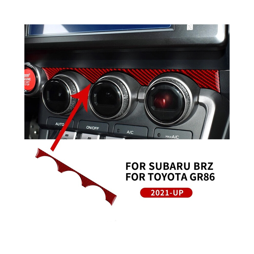 (Up For Rhd) Real Soft Carbon Fiber Sticker For Subaru Brz Toyota Gr86 2021 2022 2023 2024 Interior Trim For Rhd Lhd Decorative Red 9160443710919