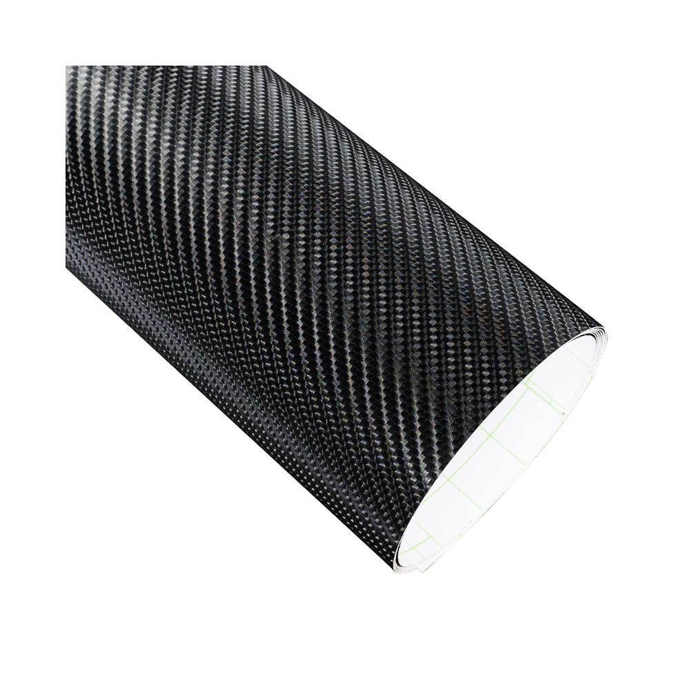 (4D Carbon 152X10 Cm) Carbon Fiber Vinyl Wrap Film Car Wrapping Foil Console Computer Laptop Skin Phone Cover Motorcycle Accsesories Black 9160443699672