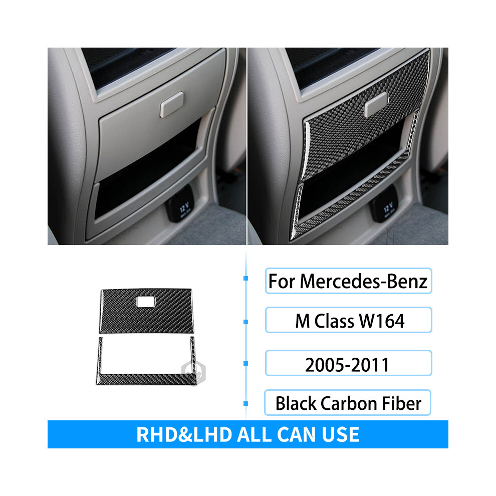 (19) For Mercedes-Benz W164 2005-2011 M Class Real Carbon Fiber Car Center Console Headlight Door Panel AC CD Trim Cover-image-OPC-PGD6W89-NEW