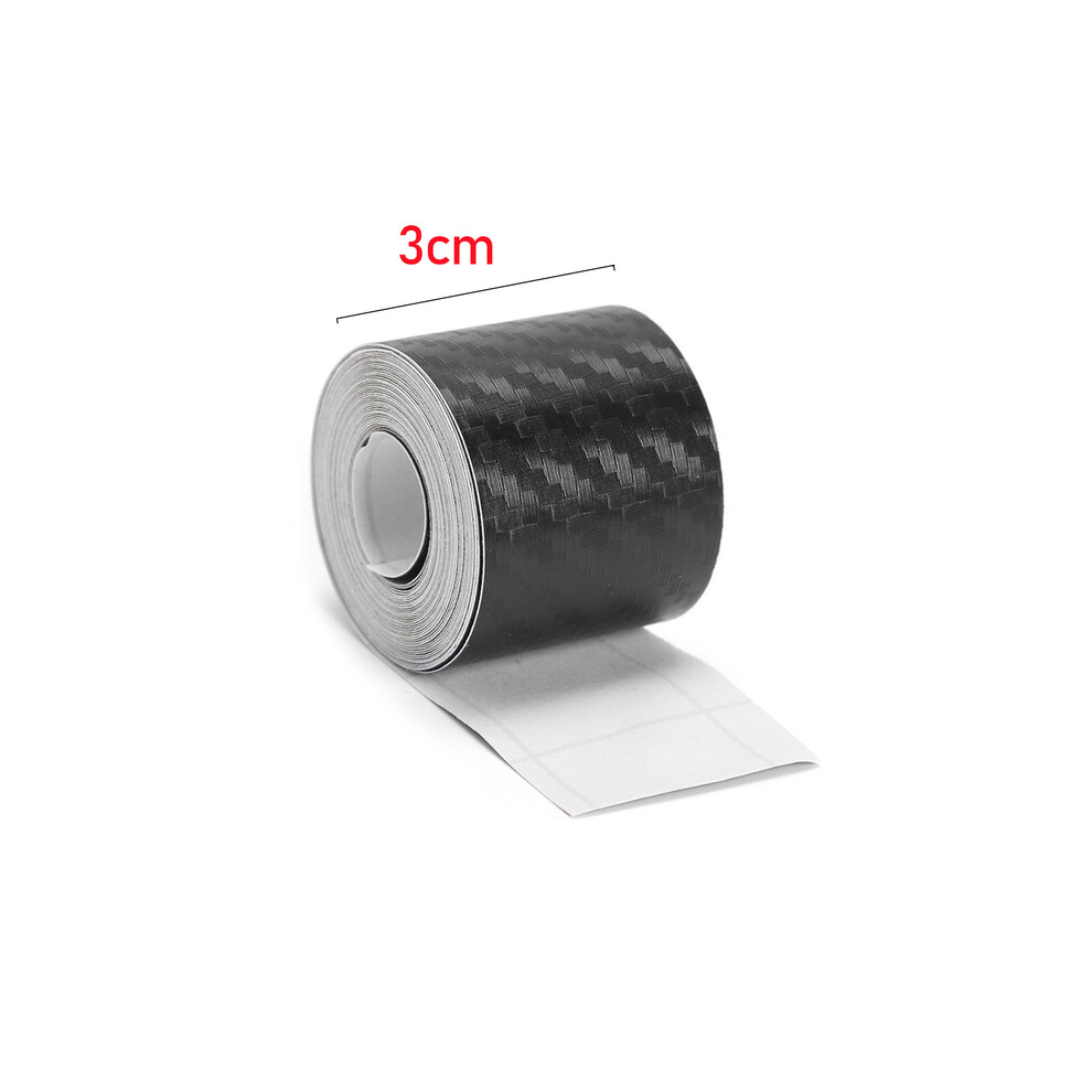 (Width 3Cm, Length 1M) 3D Carbon Carbon Fiber Car Sticker Diy Paste Strip Rolls Different Sizes Auto Anti Scratch Protector Tape Waterproof 9160443701245