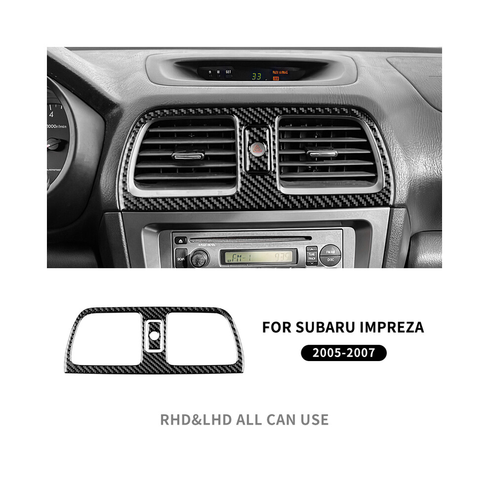 (Lhd Rhd Outlet ) Real Soft Carbon Fiber Sticker For Subaru Impreza 2005 2006 2007 Gear Shift Panel Outlet Vent Cd Frame Interior Accessories Black 9160443707391