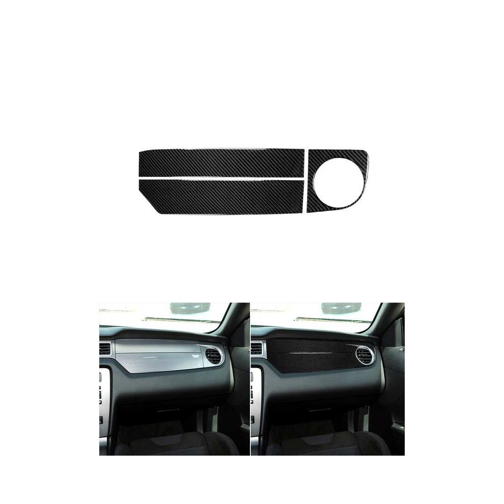 (Copilot Trim 3Pcs) Automotive Carbon Fiber Stickers Are Suitable For Ford Mustang 2009, 2010, 2011, 2012, 2013 Automotive Interior Black 9160443720109