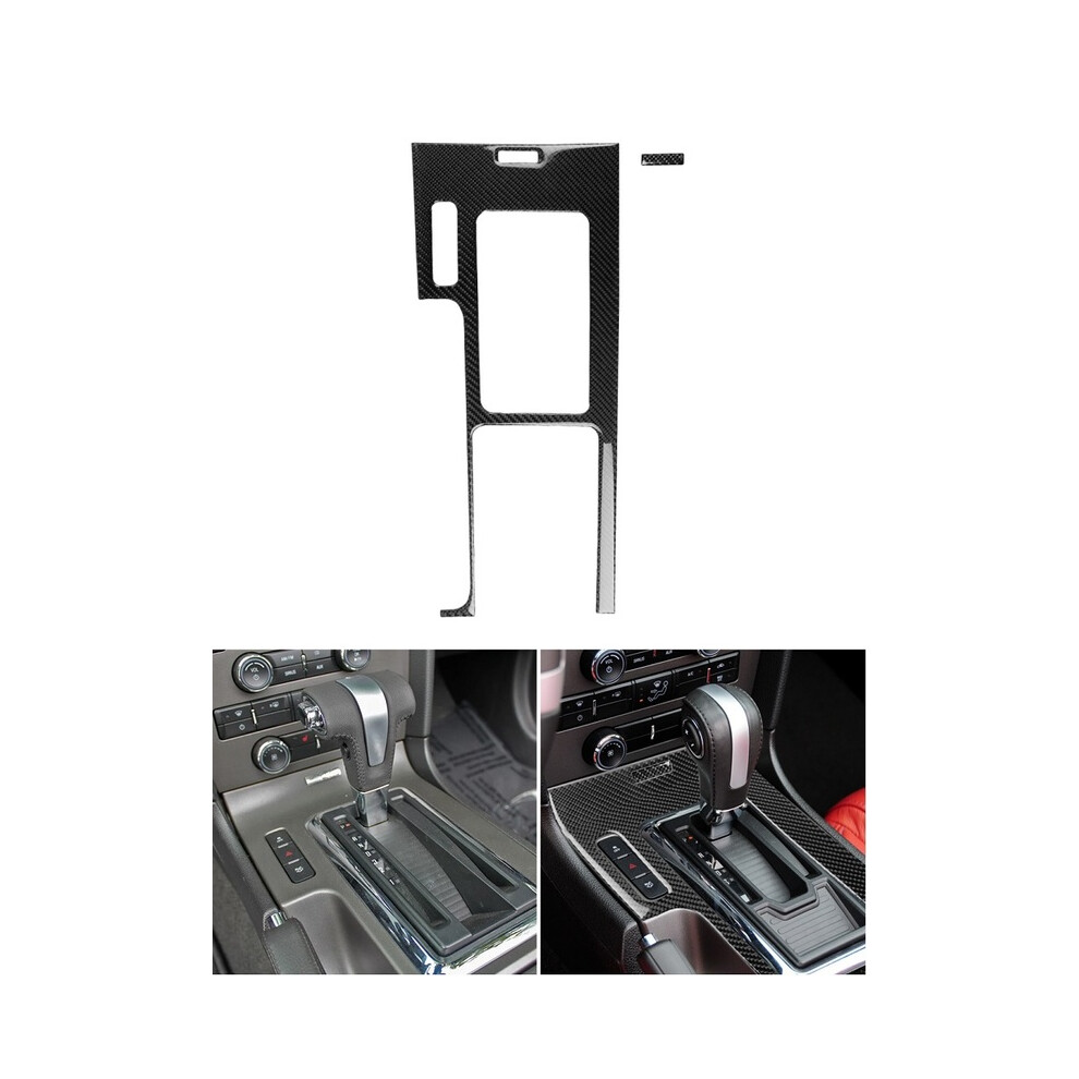 (Gear Panel 2Pcs) Automotive Carbon Fiber Stickers Are Suitable For Ford Mustang 2009, 2010, 2011, 2012, 2013 Automotive Interior Black 9160443718557