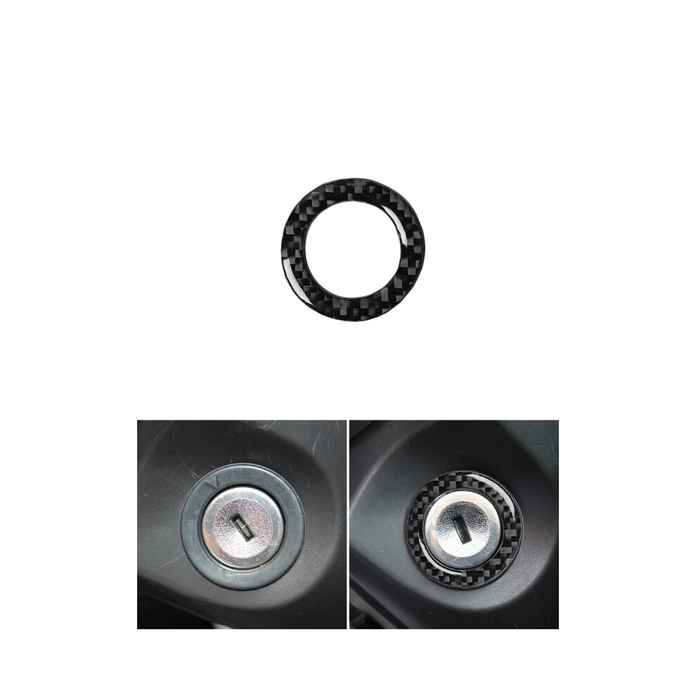 (Ignition Key Hole) Automotive Carbon Fiber Stickers Are Suitable For Ford Mustang 2009, 2010, 2011, 2012, 2013 Automotive Interior Black 9160443701481