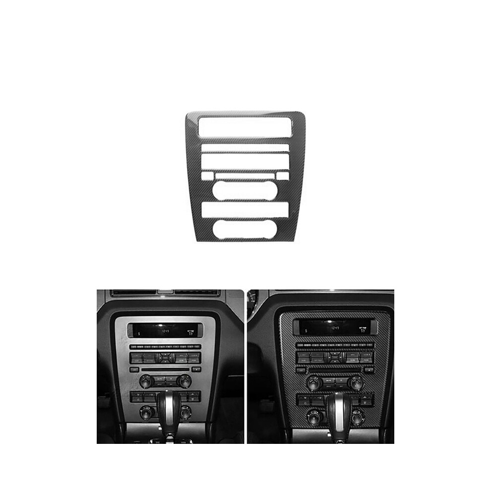 (Navigation Panel B) Automotive Carbon Fiber Stickers Are Suitable For Ford Mustang 2009, 2010, 2011, 2012, 2013 Automotive Interior Black 9160443717741