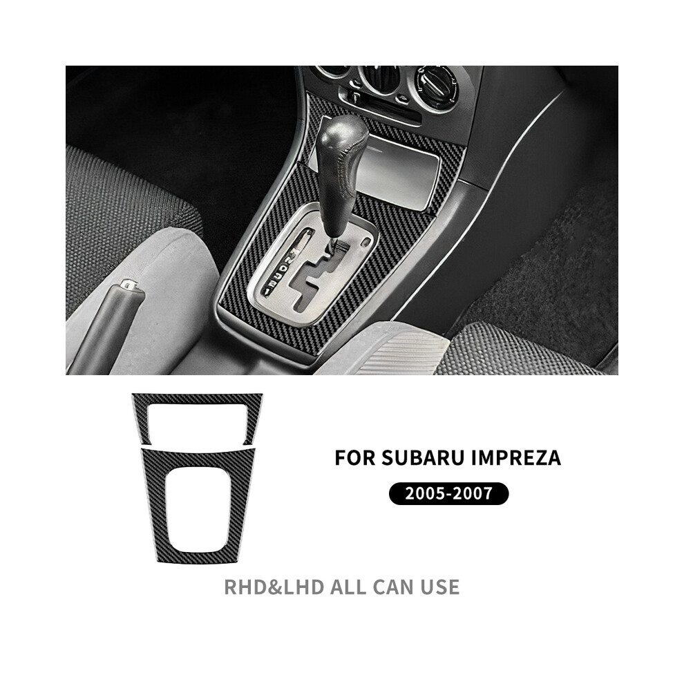 (Lhd Rhd Outer ) For Subaru Impreza 2005 2006 2007 Gear Shift Panel Real Soft Carbon Fiber Sticker Interior Accessories Black 9160443719851