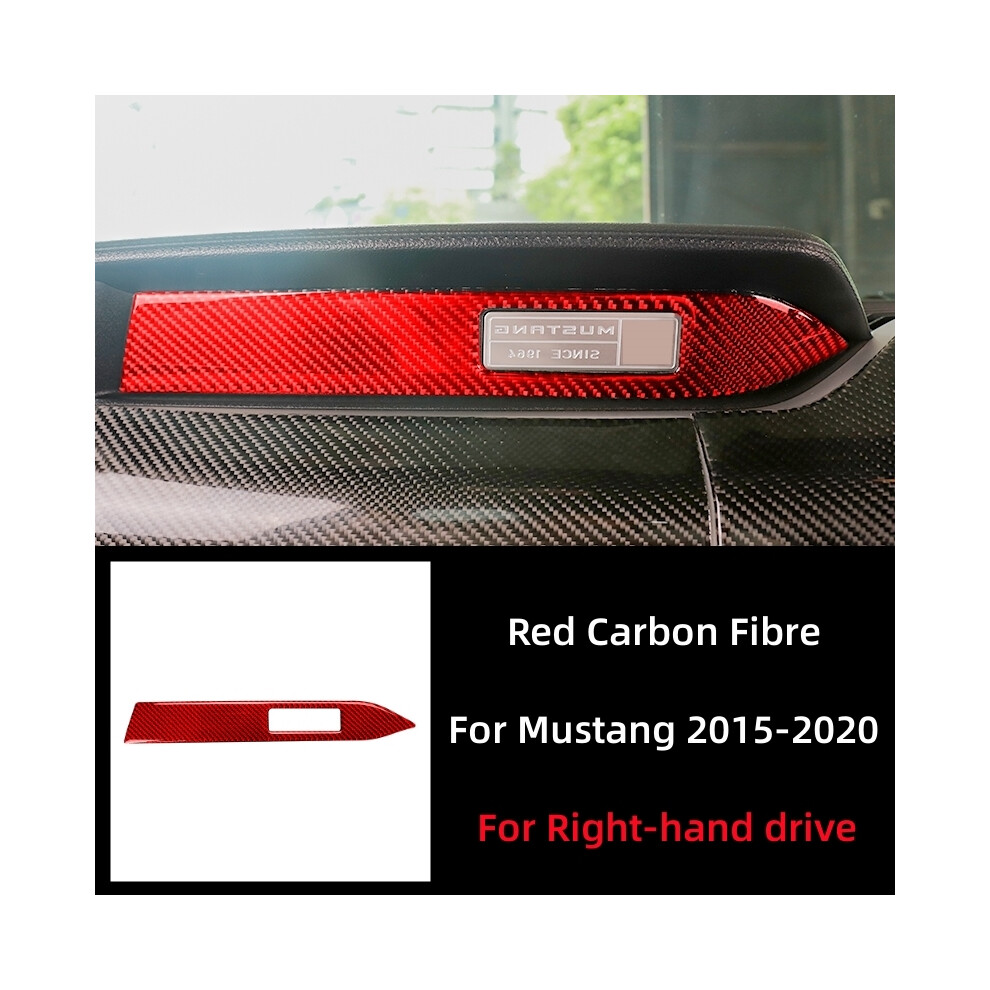 (Red(Rhd)) For Ford Mustang 2015-2021 Car Accessories Carbon Fiber Interior Car Dashboard Decoration Strip Sticker Car Styling Red 9160443708411