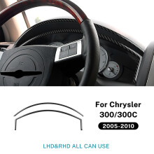 (Black Carbon) Speedometer Dashboard Frame Real Soft Carbon Fiber Sticker for Chrysler 300 300C 2005 2006 2007 2008 2009 2010 Accessories