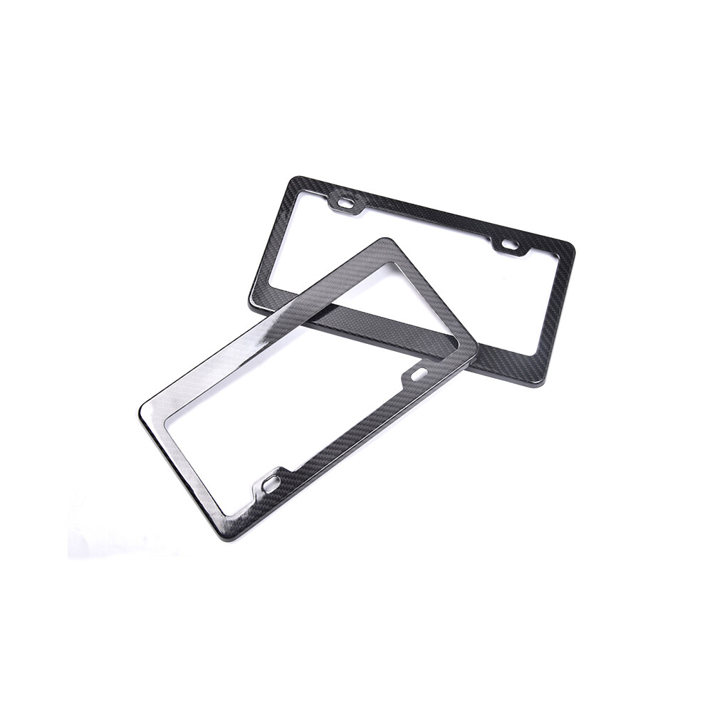 (Carbon Fiber 2) Real Carbon Fiber License Plate Protection Framework Is Suitable For American And Canadian Number Plate Decoration. 9160443726026
