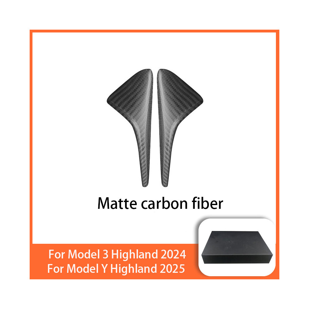 (Matte M3 Y Highland) Real Carbon Fiber Side Camera Cover For Tesla Turn Signal Trim Cover Exterior Accessories 9160443723315