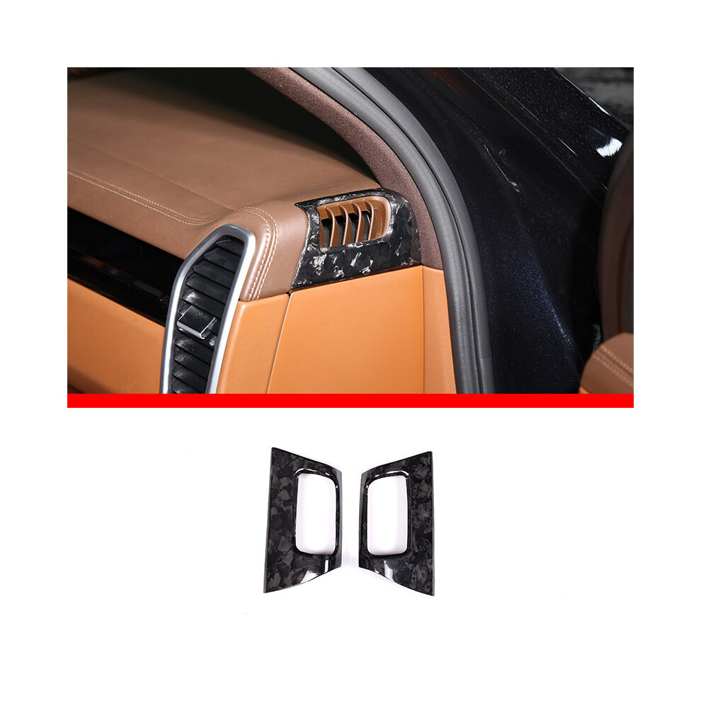 (style 29 Forged) Real Carbon Fiber For Porsche Cayenne 2018-2023 Inner Door Central Control Gear Panel Cover Door Sill Trim Stickers-image-OPC-PGD6XMD-NEW