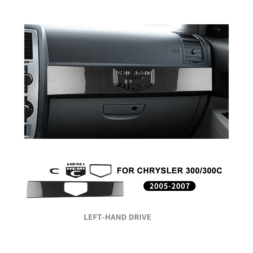 ( Carbon) Real Soft Carbon Fiber For Chrysler 300 300C 2005 2006 2007 Lhd Glove Box Handle Co-Pilot Dashboard Panel Trim Strip Black 9160443725814