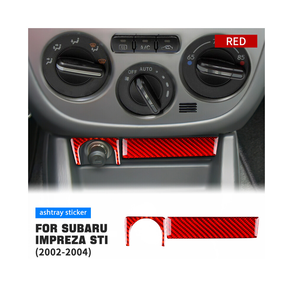 (Ashtray Cover) Real Soft Carbon Fiber Sticker For Subaru Impreza Sti 2002 2003 2004 Car Interior Accessories Central Control Multimedia 9160443698989