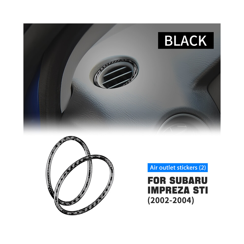 (Air Outlet) Real Soft Carbon Fiber Sticker For Subaru Impreza Sti 2002 2003 2004 Car Interior Accessories Central Control Multimedia 9160443699139