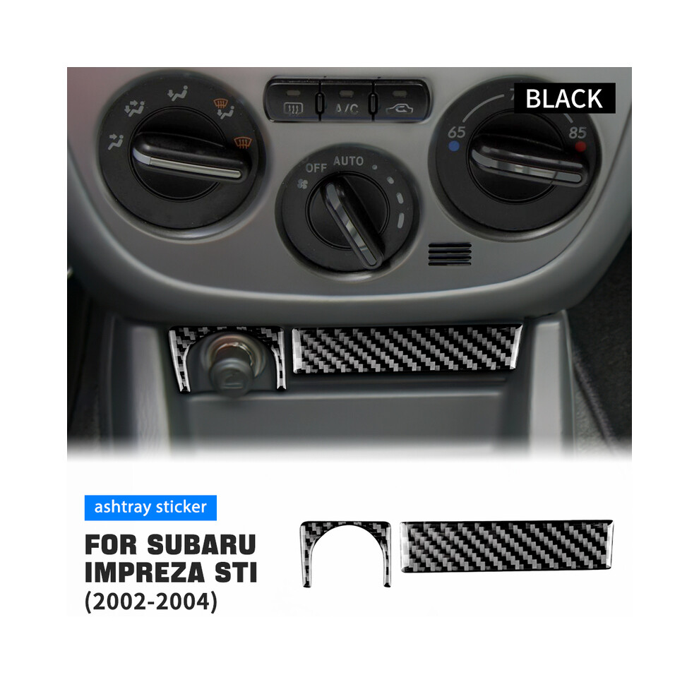 (Ashtray Cover3) Real Soft Carbon Fiber Sticker For Subaru Impreza Sti 2002 2003 2004 Car Interior Accessories Central Control Multimedia 9160443699016