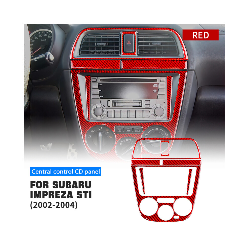 (Multimedia Panel8) Real Soft Carbon Fiber Sticker For Subaru Impreza Sti 2002 2003 2004 Car Interior Accessories Central Control Multimedia 9160443717130