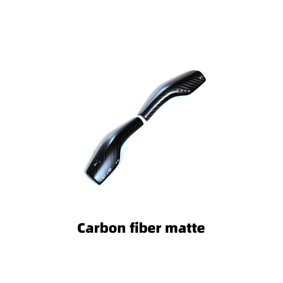 (Matte) 2Pcs For Tesla Model 3 2023 Real Carbon Fiber Column Shift Protective Cover Decorative Stickers 2022 Tesla Model Y 9160443718045