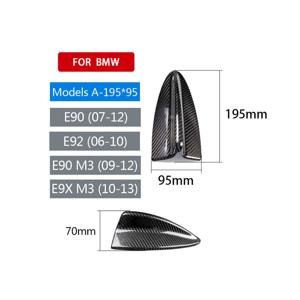 (Model A-195) Real Carbon Fiber Shark Fin Antenna Cover For Bmw E90 E92 F20 F30 F10 F34 G30 G20 F15 F16 F21 F45 F46 F01 F02 Antenna 9160443716973