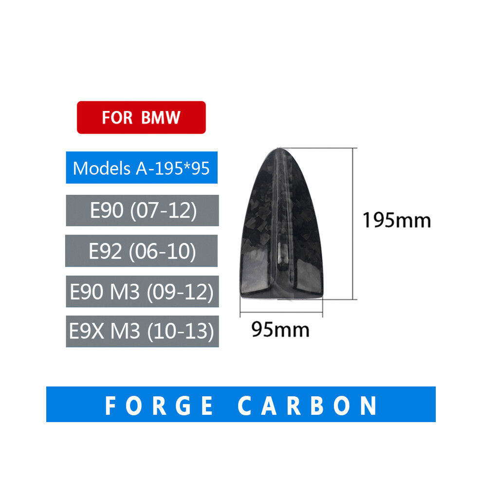 (Model A-195-Forge) Real Carbon Fiber Shark Fin Antenna Cover For Bmw E90 E92 F20 F30 F10 F34 G30 G20 F15 F16 F21 F45 F46 F01 F02 Antenna 9160443716997