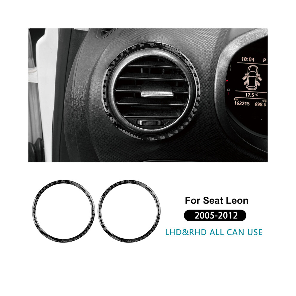 (For Lhd Rhd ) Real Soft Carbon Fiber Sticker For Seat Leon 2005 2006 2007 2008 2009 2010 2011 2012 Car Side Of Center Console Outlet Black 9160443698309
