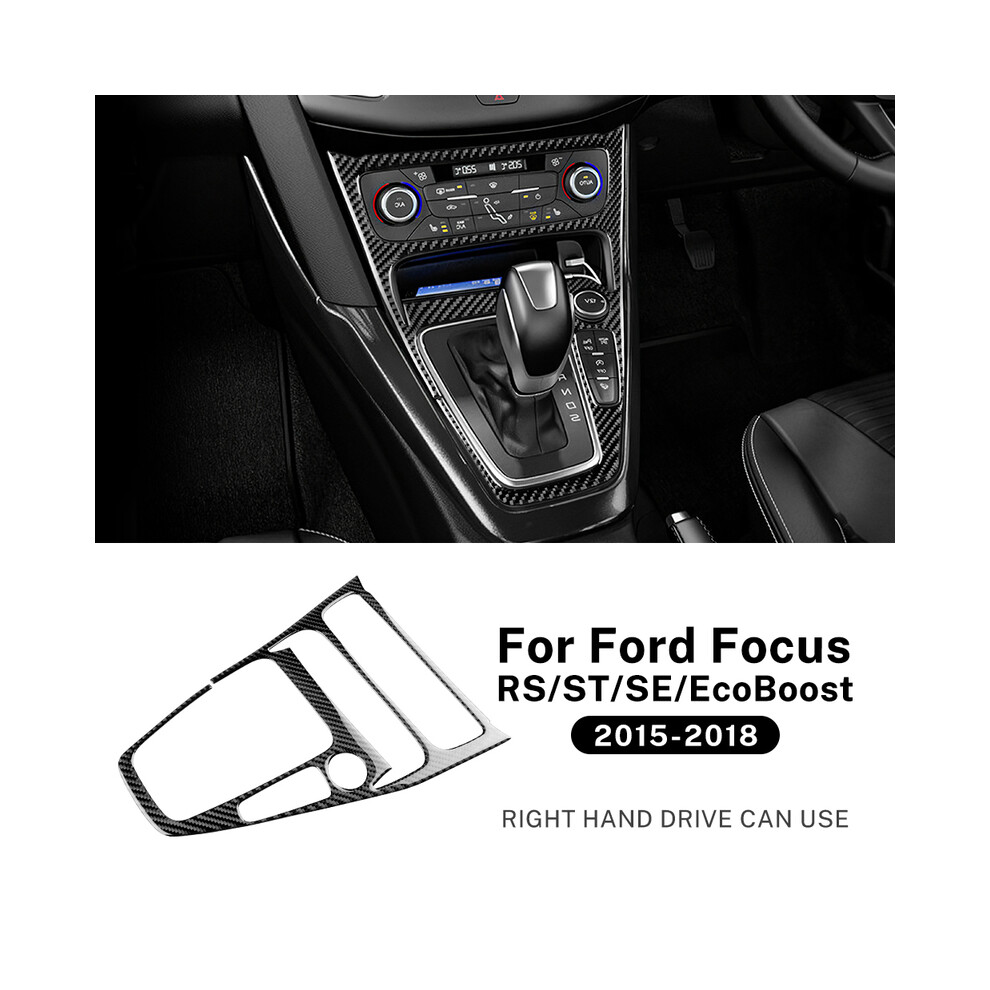 (For Rhd Carbon) Real Soft Carbon Fiber Sticker For Ford Focus Se Rs St Ecoboost 2015 2016 2017 2018 Lhd Rhd Car Central Control Gear Black 9160443718434