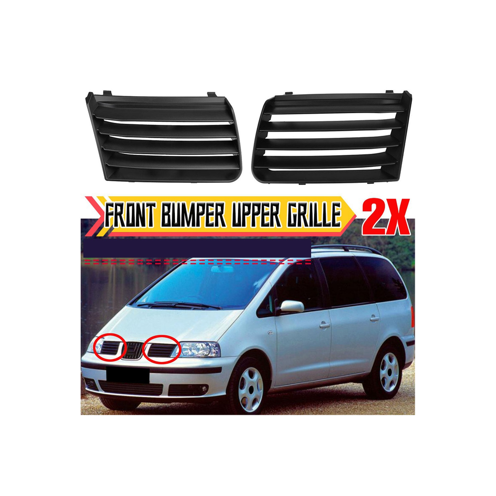 2Pcs L+R Front Upper Bumper Radiator Grille Trim 7M785365301c 7M785365401c For Seat Alhambra 7M 2001-2010 9160443690167