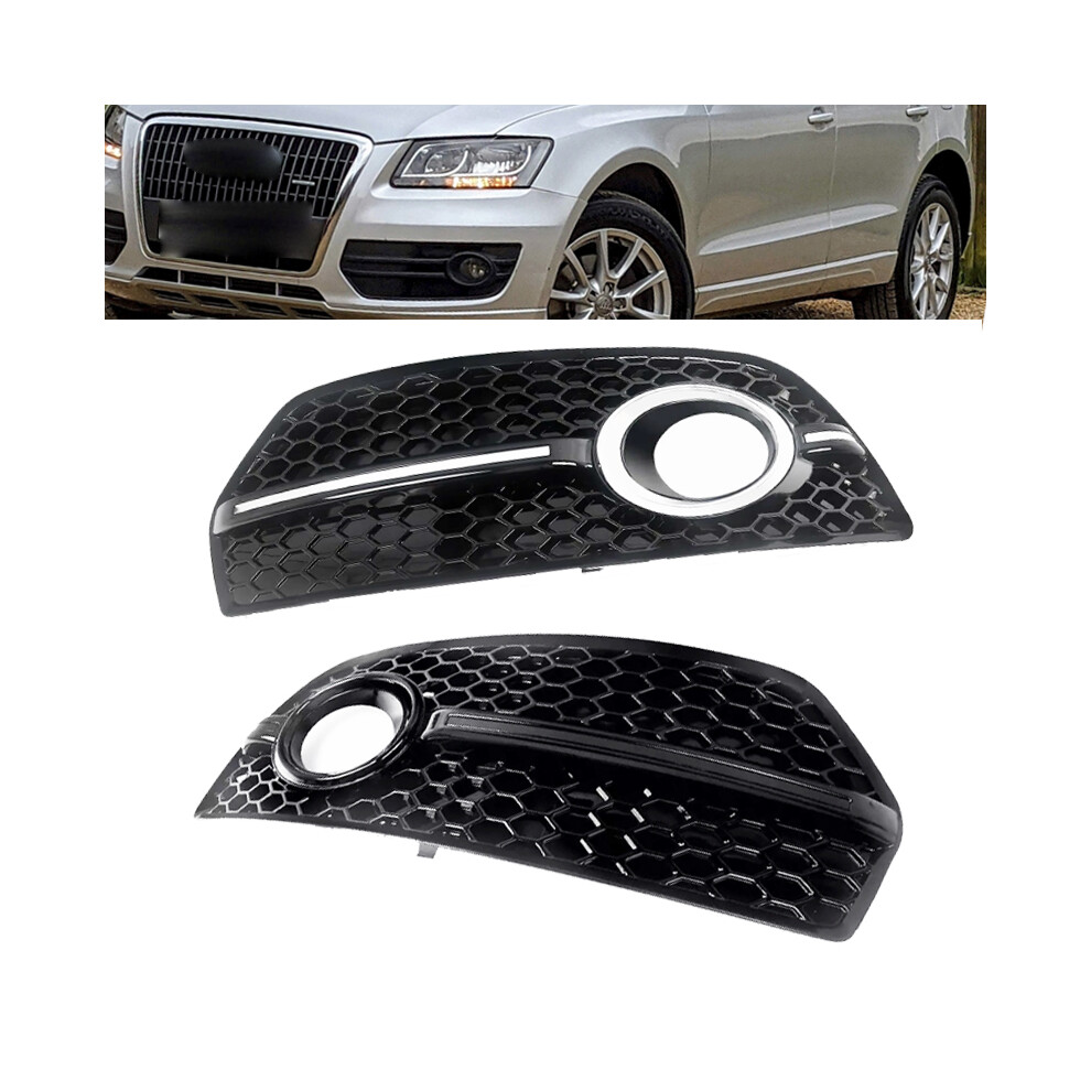 (Left ) Car Front Grille Honeycomb Grille Cover Mesh Grill For Audi Q5 Standard 2009-2012 Front Bumper Bezel Grill 8R0807681e Black 9160443690693