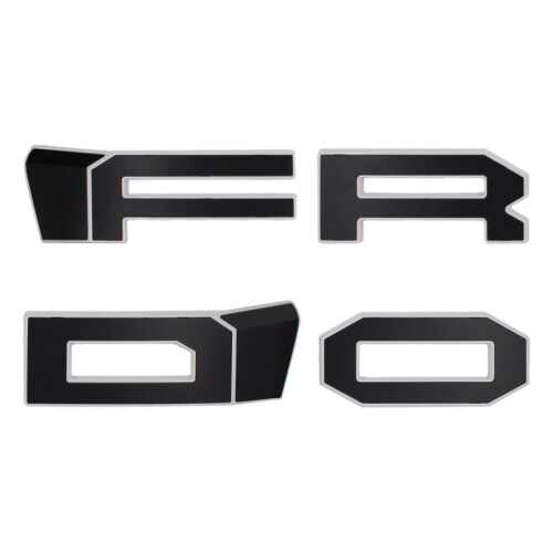 T8 Letters (White-Black) Raptor Grille Letters Modified Grill Letters Fit For ...