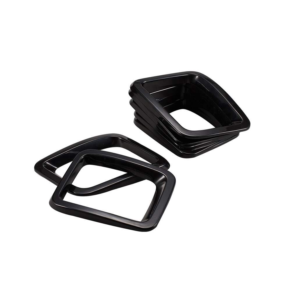 (Black) Front Grill Insert Grille Cover For Jeep Compass 2017-2020 Carbon Fiber Front Grille Mesh Inserts Cover Frame Black 9160443688294