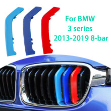 (3pcs) 3pcs Power Front Grille Trim Stripsor BMW F30 3 Series 2013 2014 2015 2016 2017 2018 2019 BMW Style Grille Accessories