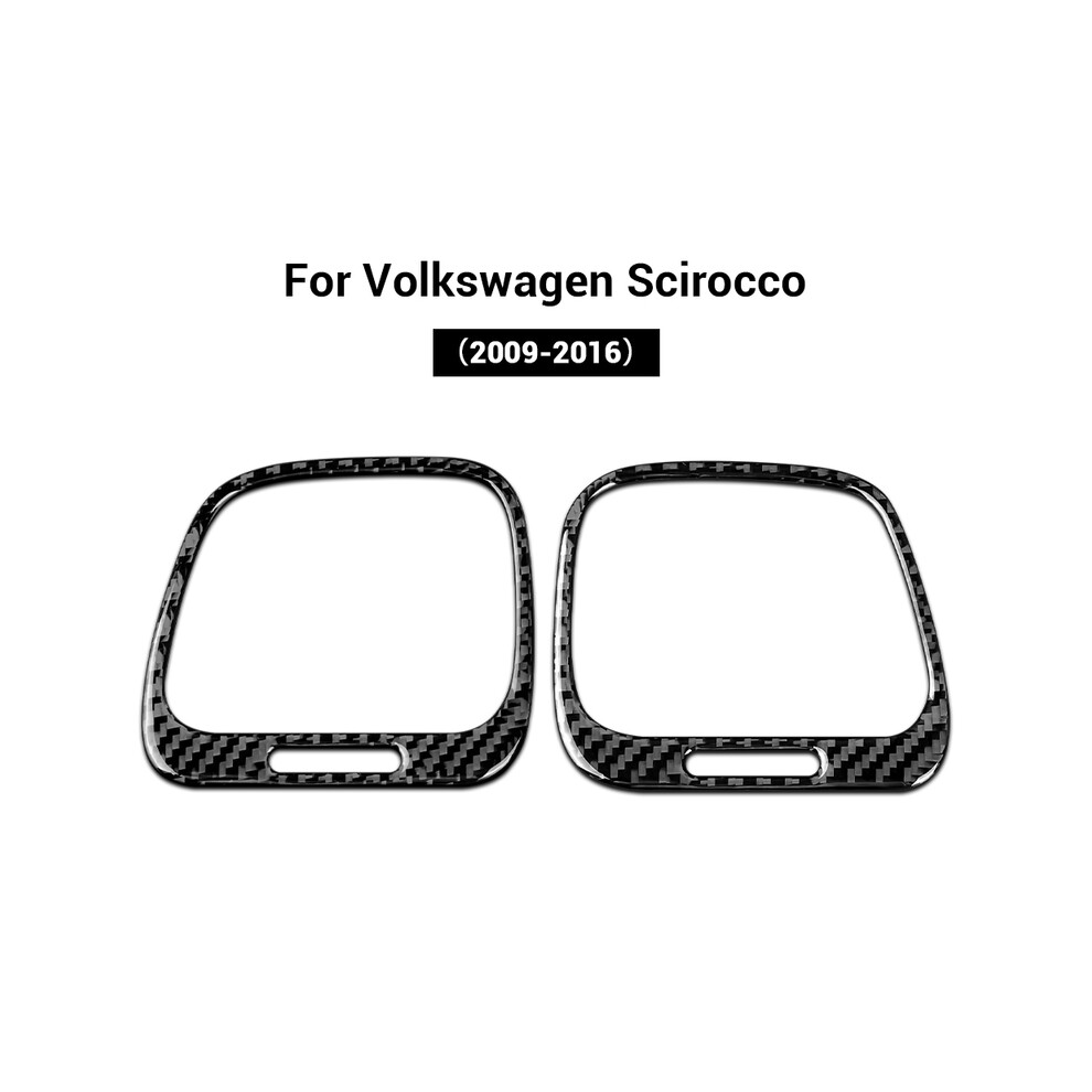 (Carbon Fiber ) Real Soft Carbon Fiber For Volkswagen Scirocco Mk3 2009 2010 2011 2012 2013 2014 2015 2016 Lhd Rhd Car Ac Outlet Vent Black 9160443696954