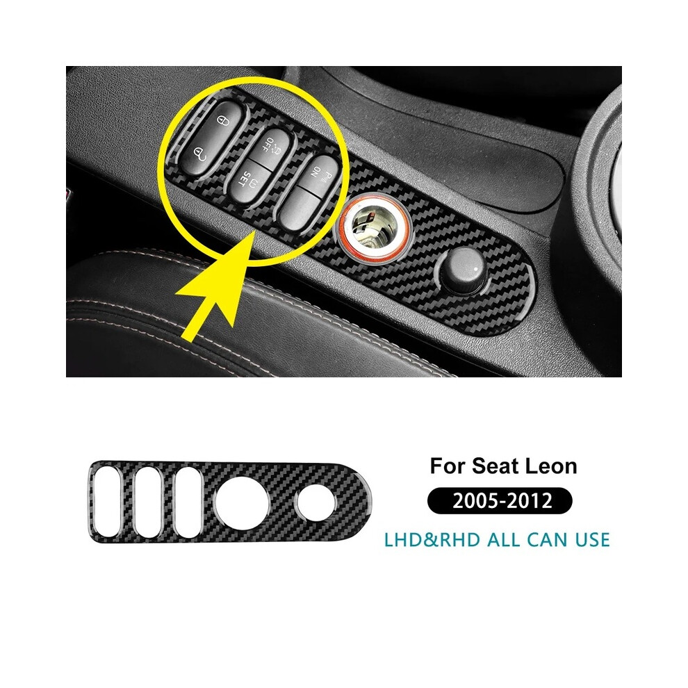(Type B Carbon) Real Soft Carbon Fiber Sticker For Seat Leon Mk2 Altea 2005 2006 2007 2008 2009 2010 2011 2012 Lhd Rhd Car Door Lock Black 9160443696930