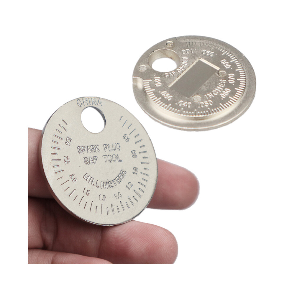 Auto Ignition Spark Plug Gap Gauge Tool Caliber Measuring Tool Currency-Type 0.6-2.4Mm Range Spark Plug Gage Gap Tool 9160443676659