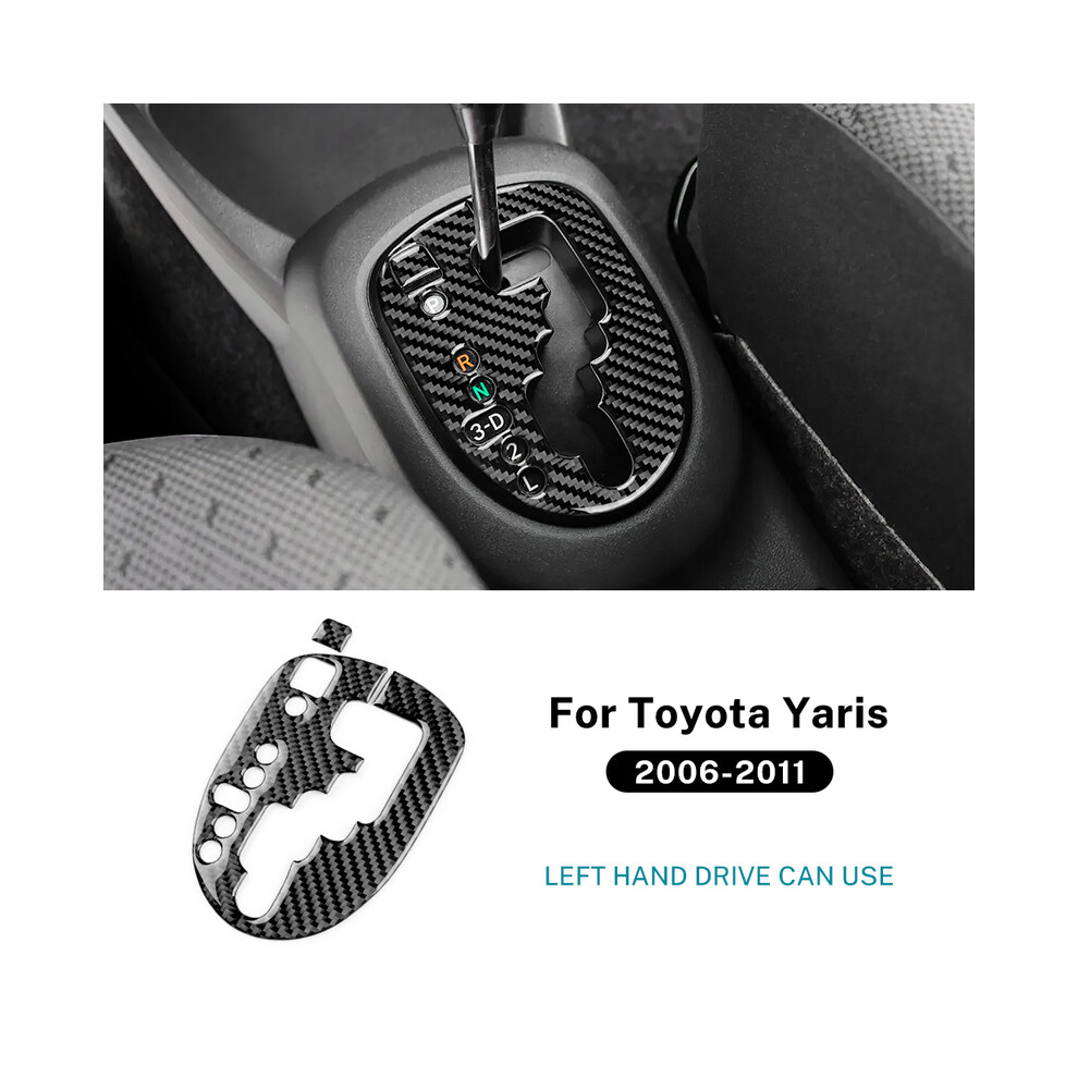 (For Lhd Inner) Real Soft Carbon Fiber Sticker For Toyota Yaris 2006 2007 2008 2009 2010 2011 Lhd Rhd Car Gear Shift Panel Interior Black 9160443705939