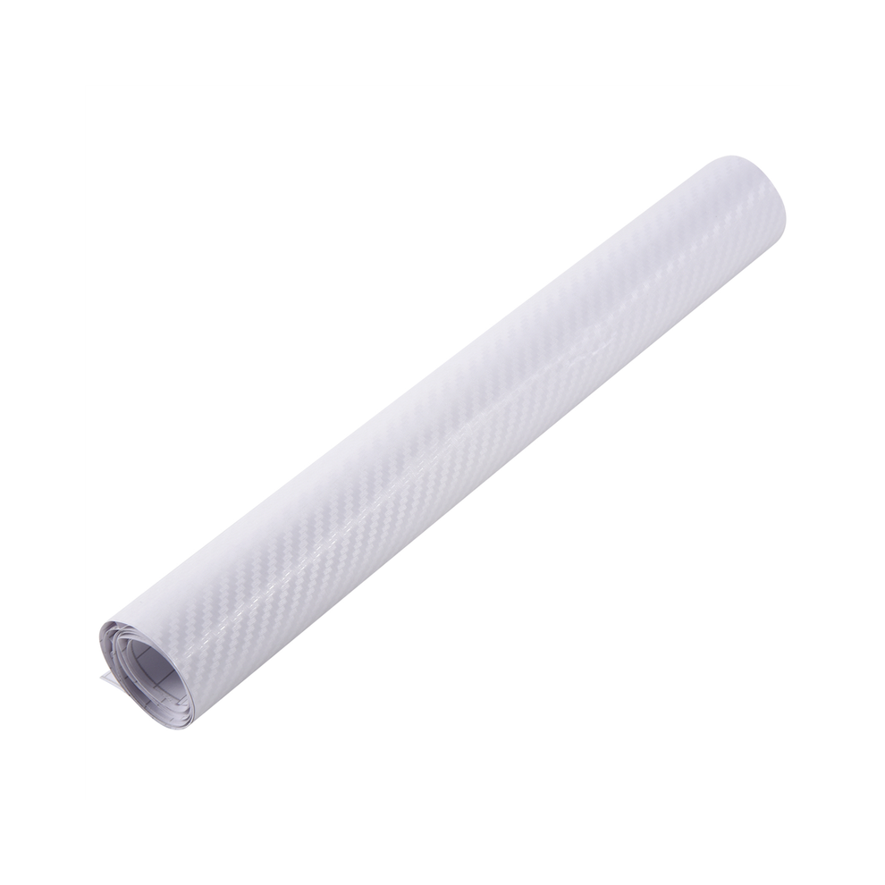 Diy 30X127 3D Carbon Fiber Decal Vinyl Film Wrap Roll Adhesive Car Sticker Sheet Transparent 9160443697098
