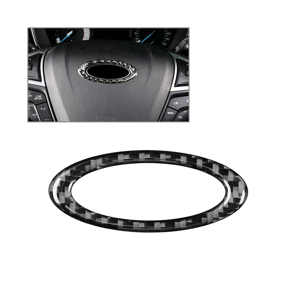(Carbon Fiber Black) Car Steering Wheel Center Ring Cover Carbon Fiber Decoration Trim For Ford Fusion Mondeo 2013 2014 2015 2016 2017 2018-image-OPC-PGD6ZZP-NEW