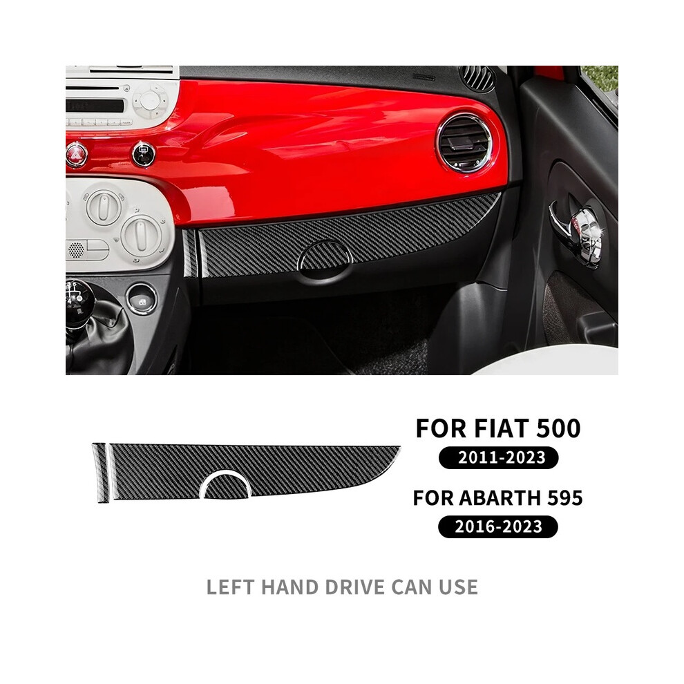 (Lhd Co-Pilot ) Real Soft Carbon Fiber For Fiat 500 Abarth 595 2016-2018 2019 2020 2021 2022 2023 Abarth 695 2017-2023 Car Main Driver Black 9160443718410