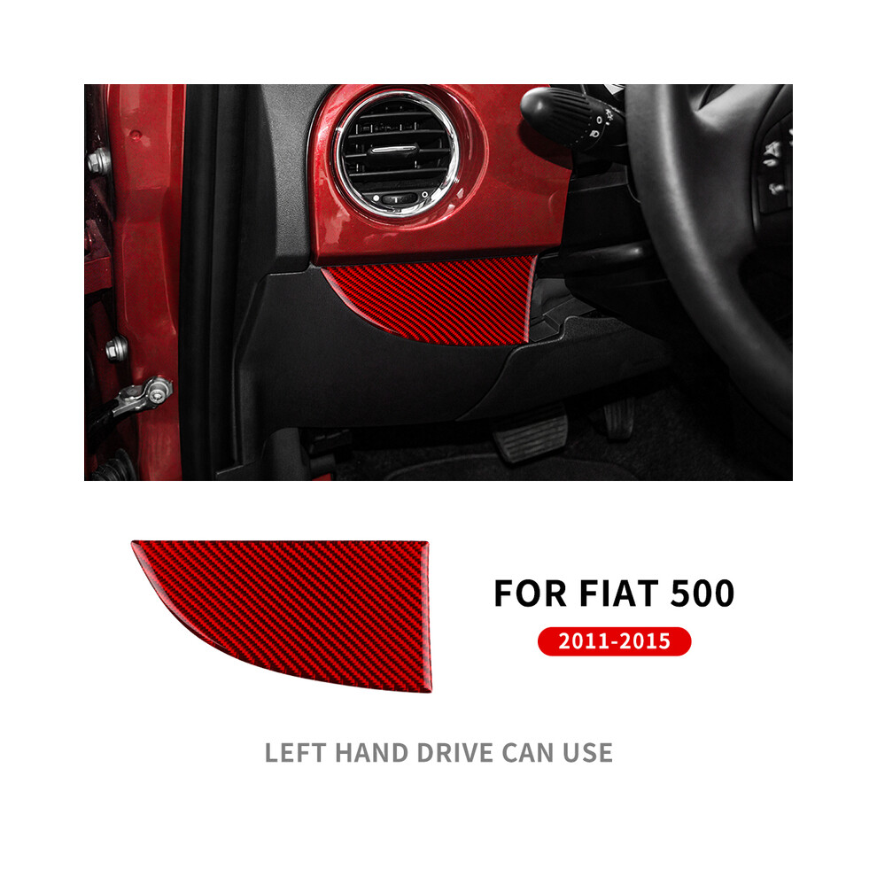 (Main Driver Lhd ) Real Soft Carbon Fiber For Fiat 500 Abarth 595 2016-2018 2019 2020 2021 2022 2023 Abarth 695 2017-2023 Car Main Driver Red 9160443707148