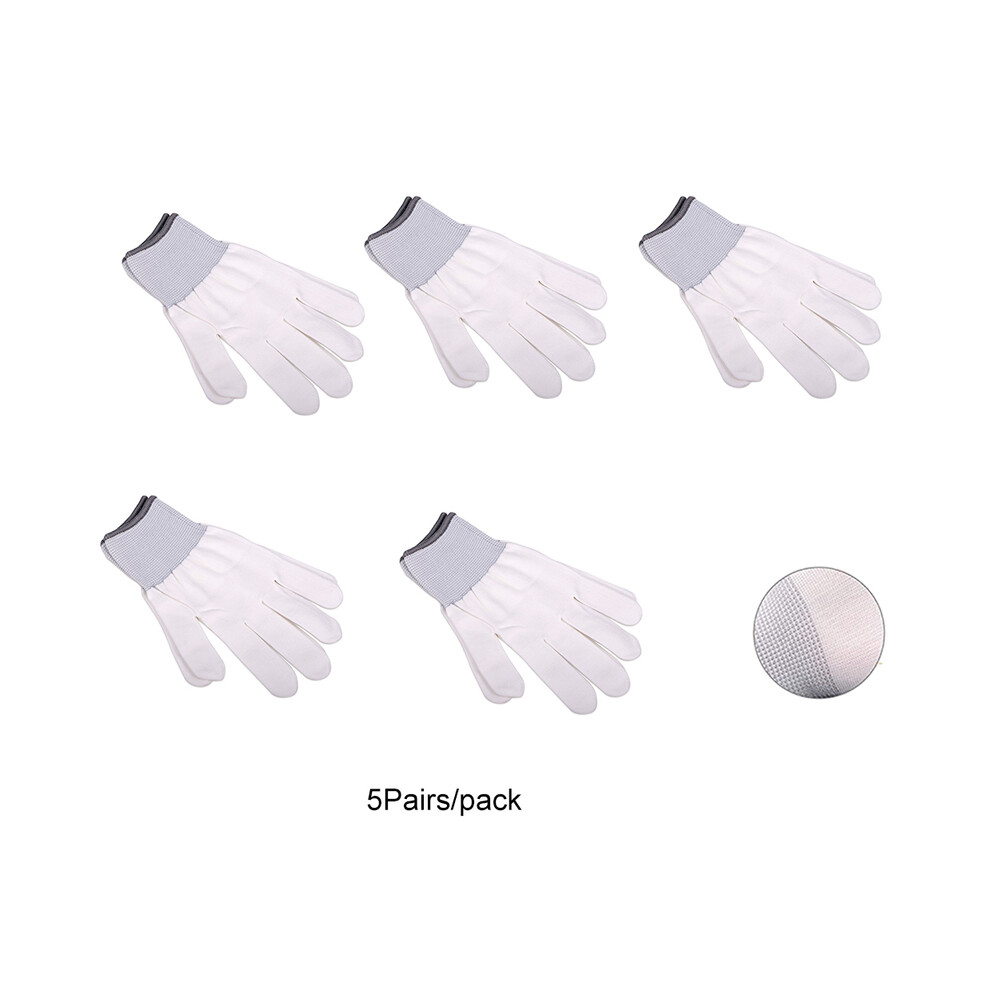 (5Pairs) Ehdispairs Vinyl Car Wrap Nylon Gloves Anti-Static Window Tint Work Gloves Carbon Fiber Film Install Protection Tools 9160443709418
