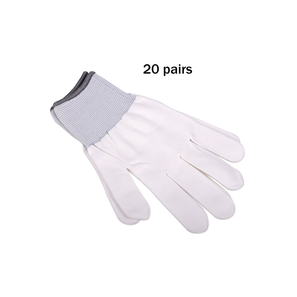 (20Pairs) Ehdispairs Vinyl Car Wrap Nylon Gloves Anti-Static Window Tint Work Gloves Carbon Fiber Film Install Protection Tools 9160443724305