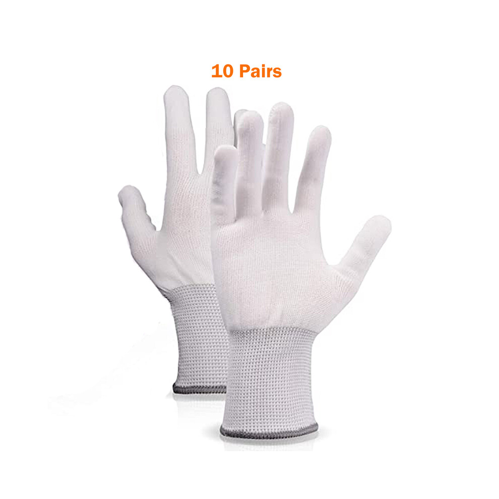 (10Pairs) Ehdispairs Vinyl Car Wrap Nylon Gloves Anti-Static Window Tint Work Gloves Carbon Fiber Film Install Protection Tools 9160443716683
