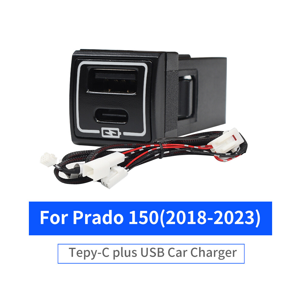 (2018-2023 Lc150) For Toyota Usb Charging Plug Pd Type C Fast Charging Interface Land Cruiser 200 Prado 150 Lc150 Lc200 Modification 9160443684050