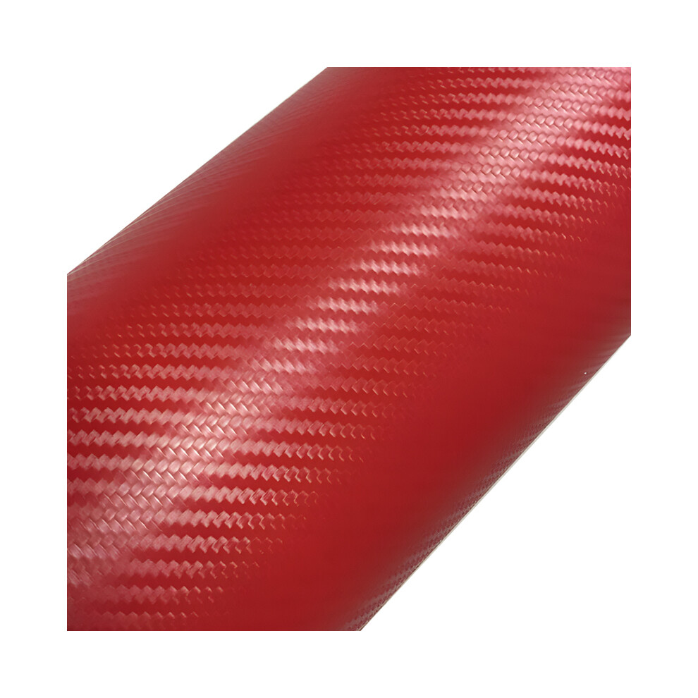 (, 20X152cm) Car 3D Carbon Fiber Film Car Self-Adhesive Waterproof Protection Sticker For Auto Motorcycle Decoration Films Accessories Red 9160443702617