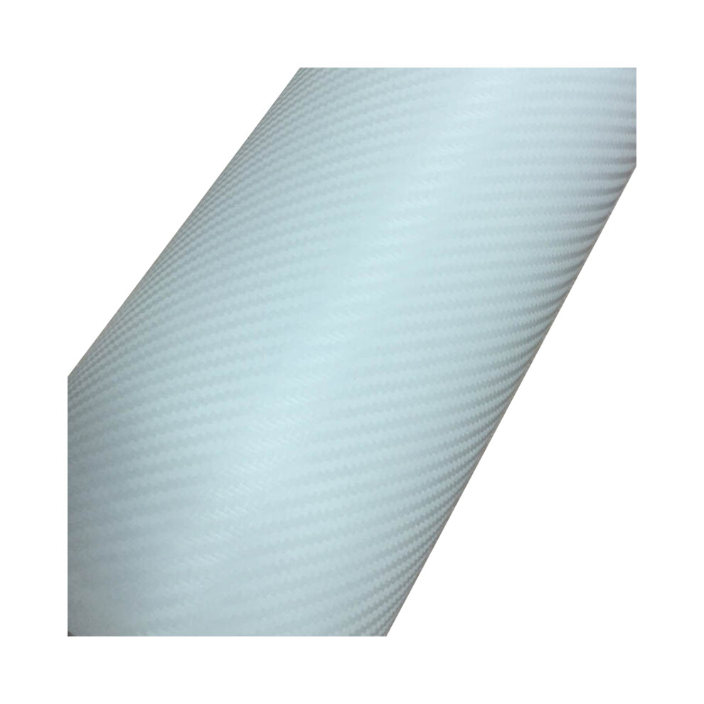 (, 50X152cm) Car 3D Carbon Fiber Film Car Self-Adhesive Waterproof Protection Sticker For Auto Motorcycle Decoration Films Accessories White 9160443702655