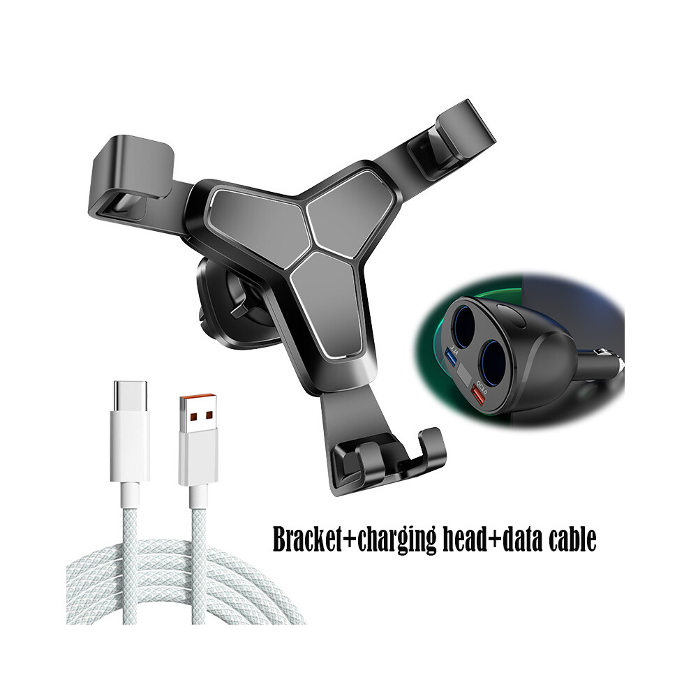 (- White) Car Mobile Phone Holder Setï¼Car Charger Cigarette Lighter Adaptor 120W Power Adapter Two Way Switch 12V/24V Car Power Black/Grey/White 9160443684227